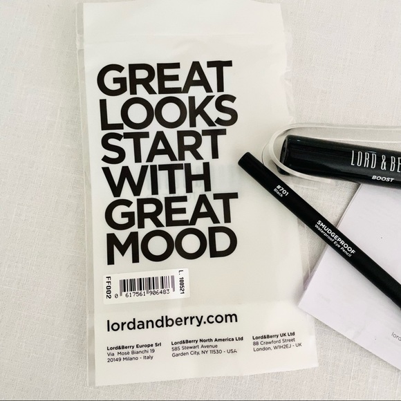 LORD & BERRY Mascara Boost + Smudgeproof Liner Kit , Both in Black, NEW - Picture 8 of 10